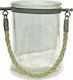 Zaros Lantern Glass 18x18x17εκ. 1pcs