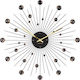 Karlsson Sunburst Crystal Wall Clock Metallic Black Ø50cm