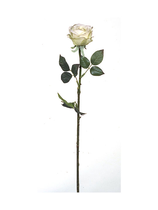 Zaros Artificial Decorative Branch Rose White 78cm 1pcs