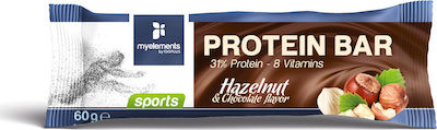 My Elements Sports Bar with 31% Protein & Flavor Chocolate Hazelnut 60gr