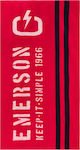 Emerson RED/NAVY Prosop de Plajă de Bumbac Roșie 150x88cm.