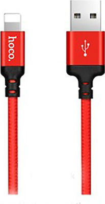 Hoco X14 High Speed Geflochten USB-A zu Lightning Kabel Rot 1m (HOC-X14i-BKR1)