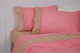 Palamaiki Colour Blocking Set Coverlet Single Cotton Pink-Camel 170x250cm 2pcs