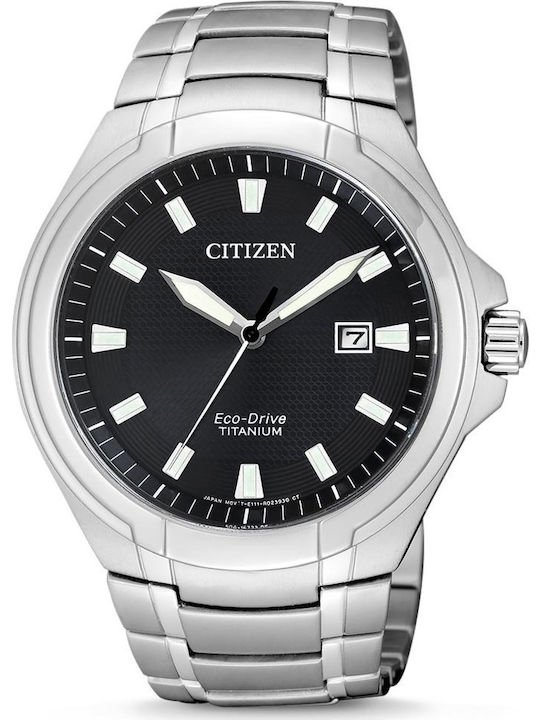 Citizen Herrenuhr 42mm Eco - Antrieb mit Silber Metallarmband