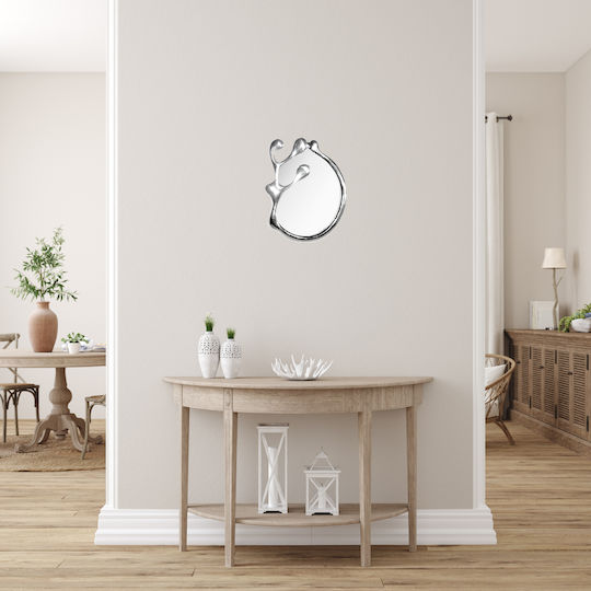 Zaros Wandspiegel mit Silber Metallisch Rahmen 52,5x40,5cm