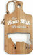 Zaros Hanging Wall Decor Raw Milk Brown Wooden Base 24.5x3.5x44.5cm