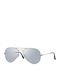 Ray Ban Aviator Unisex Sonnenbrille mit Silber Metall Gestell und Silber Polarisiert Spiegel Linse RB3025 019/W3