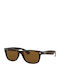 Ray Ban Wayfarer Sunglasses with Brown Tartaruga Plastic Frame and Brown Polarized Lens RB2132 902/57