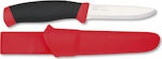 Morakniv Companion F Rescue Knife Red with Blade made of Stainless Steel in Sheath