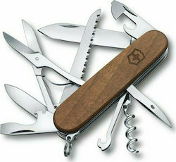 Victorinox Huntsman Wood Schweizer Taschenmesser Gesamtlänge 9.1Stück mit Klinge aus Rostfreier Stahl