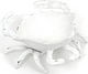 Zaros Bol Decorativ Metalic Alb 16.5x5cm 1buc