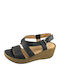 A800-36 Anatomic Women's Leather Platform Shoes Black