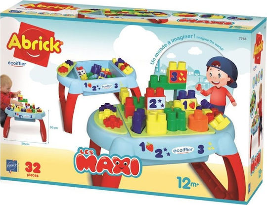 Ecoiffier Educational Blocks Table Maxi Early Learning for 1+ Year 32pcs