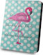 Flamingo And Dots Flip Cover Piele artificială Multicolor (Universal 9-10.1" - Universal 9-10.1") GSM33472 FLA2UTC10