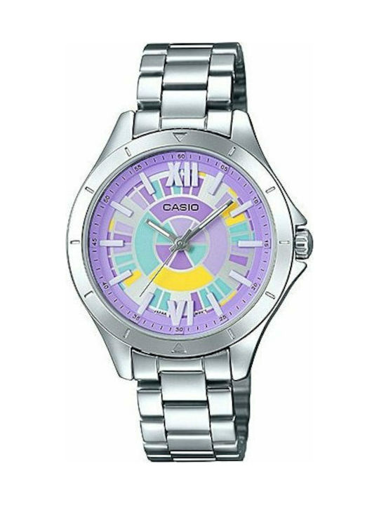 Casio Ceas cu Argintiu Brățară Metalică LTP-E129D-6A