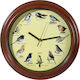 Bird Melodies Wall Clock Plastic Ø32cm