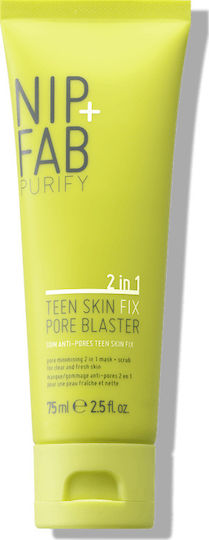 Nip+Fab Teen Skin Fix Pore Blaster Μάσκα Ομορφιάς Προσώπου για Απολέπιση 75ml