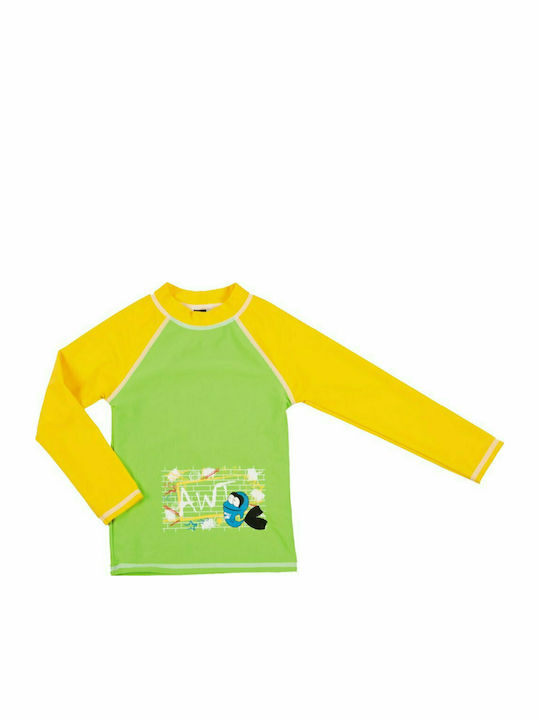 Arena Kinder Badebekleidung UV-Schutz (UV) Langarm-Shirt Grün