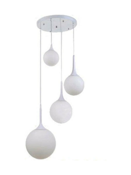 GloboStar Dori Pendant Chandelier White