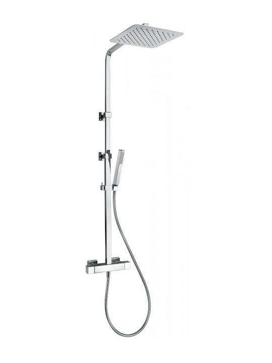 Paini Dax Reglabilă Coloană de duș fără Baterie 85-119cm Argint