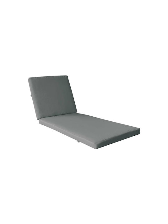 Woodwell Waterproof Sun Lounger Cushion Verano Gray 208x69cm.