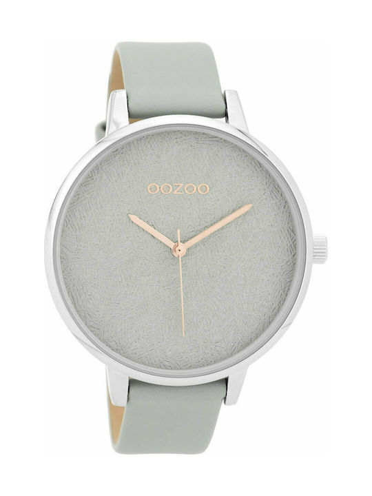 Oozoo Timepieces Ρολόι με Γκρι Δερμάτινο Λουράκι