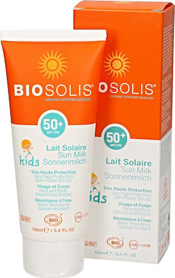 Biosolis Αδιάβροχο Βρεφικό Αντηλιακό Γαλάκτωμα Sun Milk for Face & Body Babies & Kids για Πρόσωπο & Σώμα SPF50 100ml