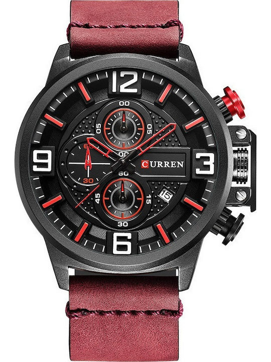 Curren Ανδρικό Ρολόι 48mm Χρονογράφος Μπαταρίας...
