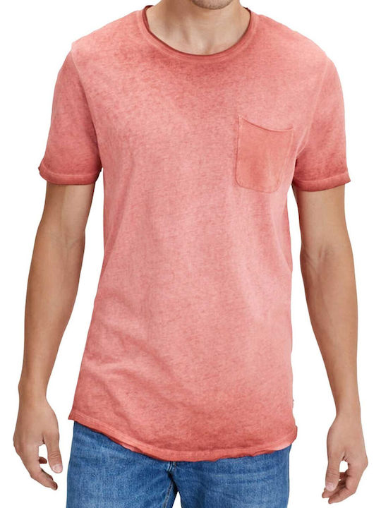 Jack & Jones Men's Short Sleeve T-shirt Coral