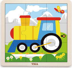 Wooden Kids Puzzle Train 9pcs for 3++ years Viga Toys