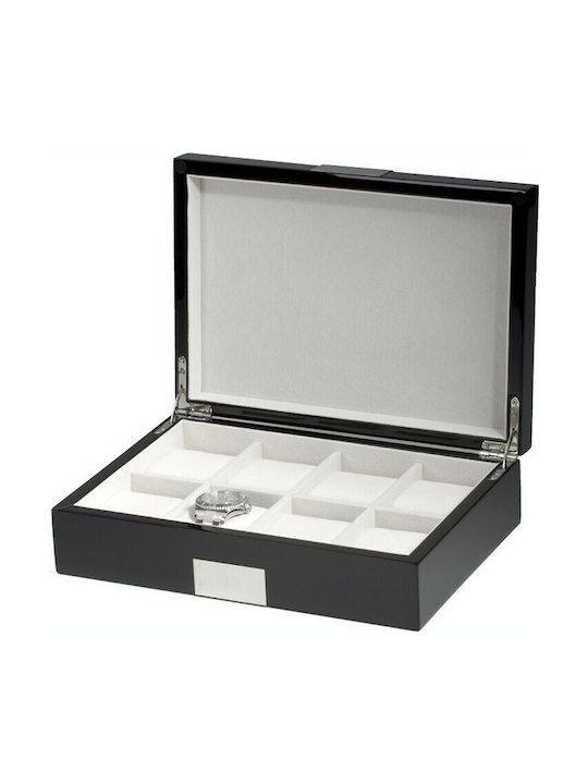 Rothenschild Wooden Case for 8 watches in Black color RS-2022-8BL