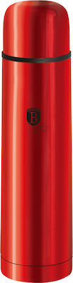 Berlinger Haus Flask Metallic Thermos Bottle Red 1lt Thick Walled HI-BJ1756