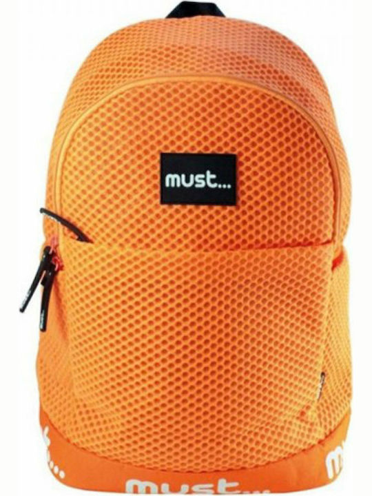 Must Trendy Orange School Bag Backpack Junior High-High School in Orange color