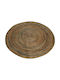 Espiel Round Summer Wicker Brown Rug Φ120cm