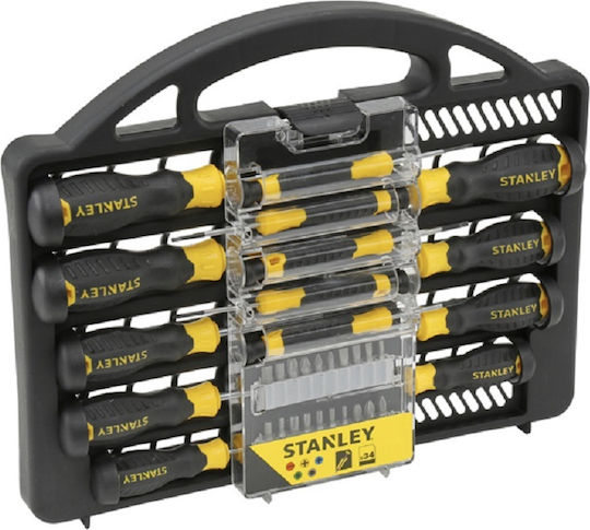 Stanley Set 34 Screwdrivers with 34 Interchangeable Tips