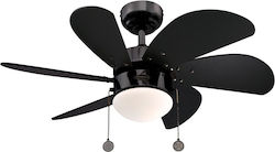 Westinghouse 50W with Light 76cm Black Turbo Swirl