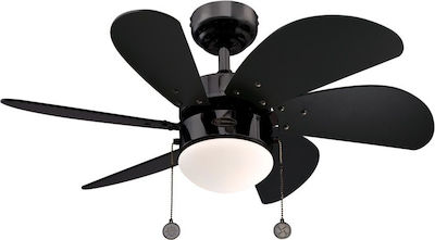 Westinghouse Turbo Swirl 78711 Ceiling Fan 76cm with Light Black