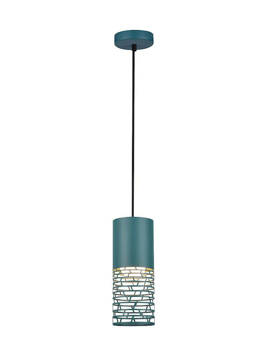 Viokef Feretti Pendant Light Single-Light Bell for Socket E27 Blue