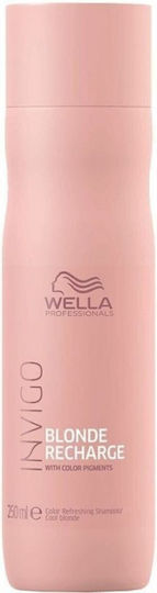 Wella Invigo Blonde Recharge Cool Blonde Шампоан Възстановяване/Подхранване и Хидратация за Оцветени Коса 250ml