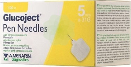 Menarini Glucoject Pen Needles 31G 5mm 100τμχ
