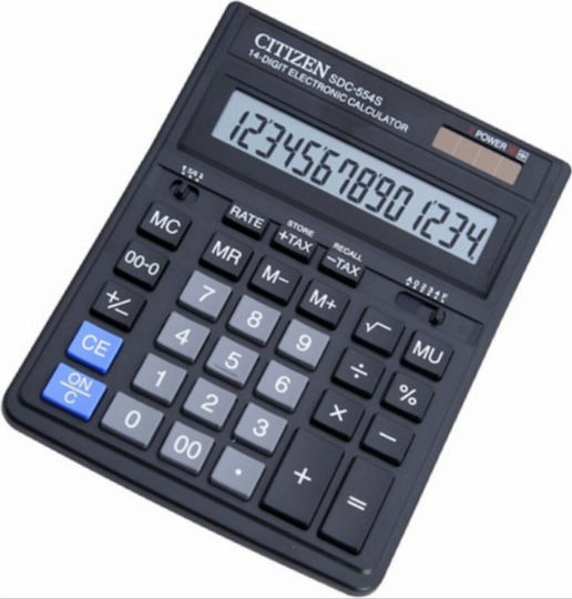 Citizen SDC-554S Calculator Accounting 14 Digits in Black Color