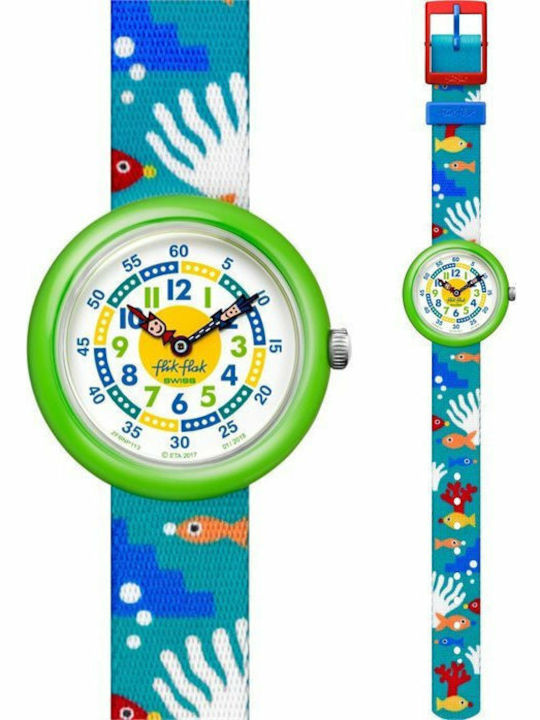 FlikFlak Kinder-Analoguhr Fish 'n' Reef mit Sto...