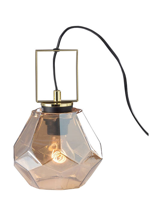 Aca Tischlampe Dekorative Lampe mit Fassung für Lampe E27 Honig