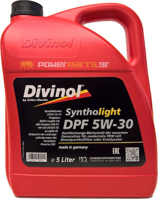 Divinol Συνθετικό Λάδι Αυτοκινήτου Syntholight DPF 5W-30 5lt