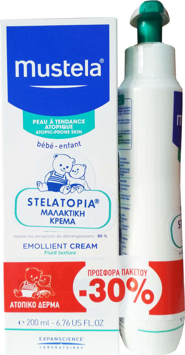 Mustela Stelatopia Creme Emolliente 200ml & Stelatopia Cleansing Cream ...