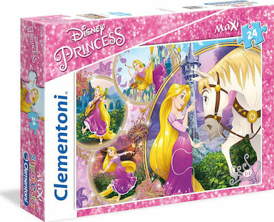 Παιδικό Puzzle Maxi Disney Princess Μαλλιά Κουβάρια 24pcs για 3+ Ετών Clementoni