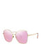 Bolon Damen Sonnenbrille mit Goldmetallischem Rahmen und Spiegelgläsern BL7016D61