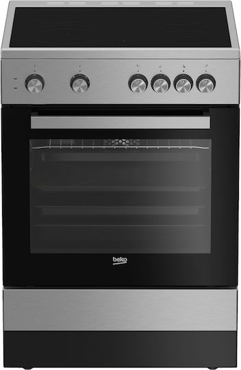Beko Κουζίνα 65lt με Κεραμικές Εστίες Π60εκ. Inox
