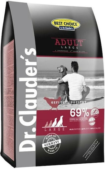 Dr.Clauder's Best Choice Adult Chicken Large 4kg Dry Food for Adult Large Breed Dogs with Chicken