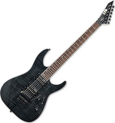 ESP LTD M-200FM See Thru Black Electric Guitar Stratocaster With Black Case